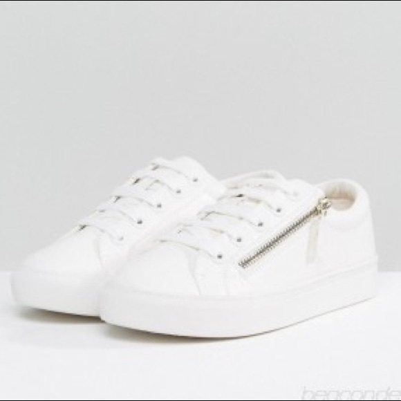 Stradivarius Mauve Satin Sneakers with Side Zipper - Picture 7 of 7